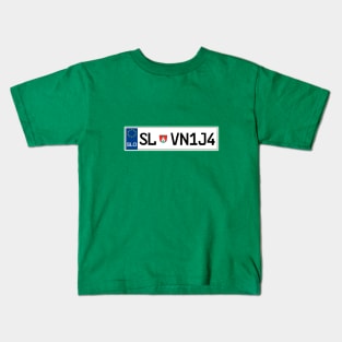 Slovenia car registration plate Kids T-Shirt